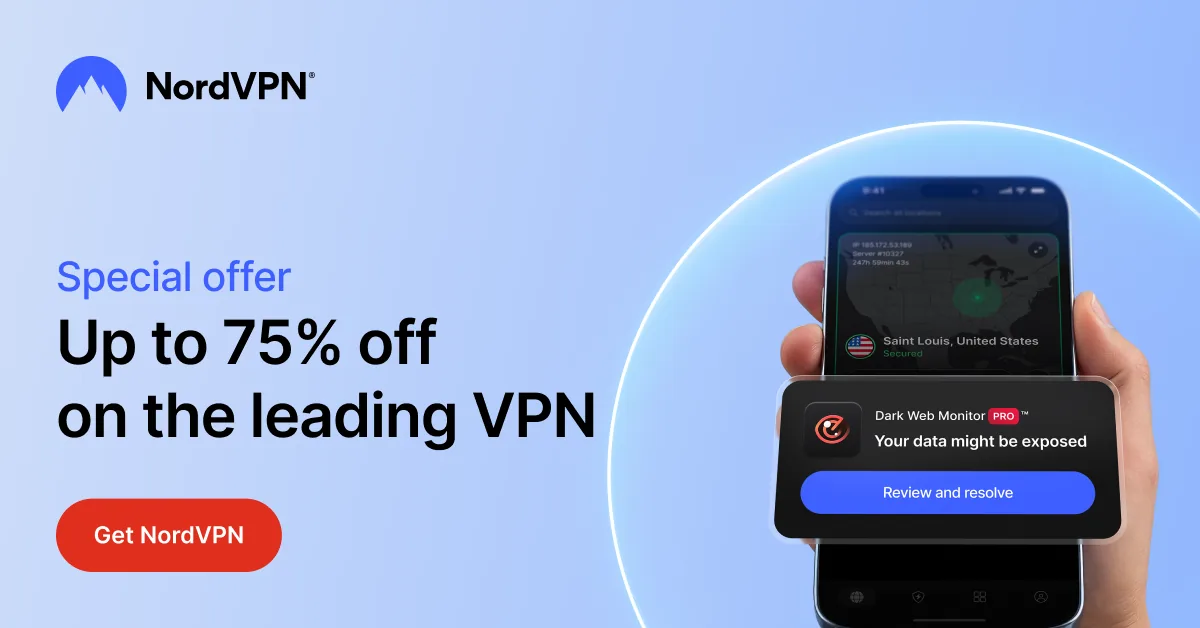 NordVPN promotional offer for private browsing