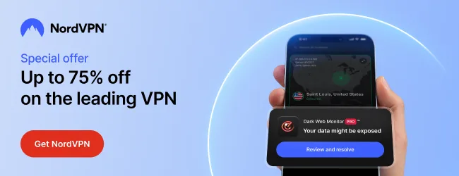 NordVPN promotional offer for VPN protection